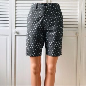 THEORY Gray Printed Bermuda Shorts Size 28